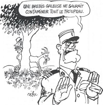 Disparus de Mourmelon - dessin de Cabu paru en 1988 dans le Canard Enchan